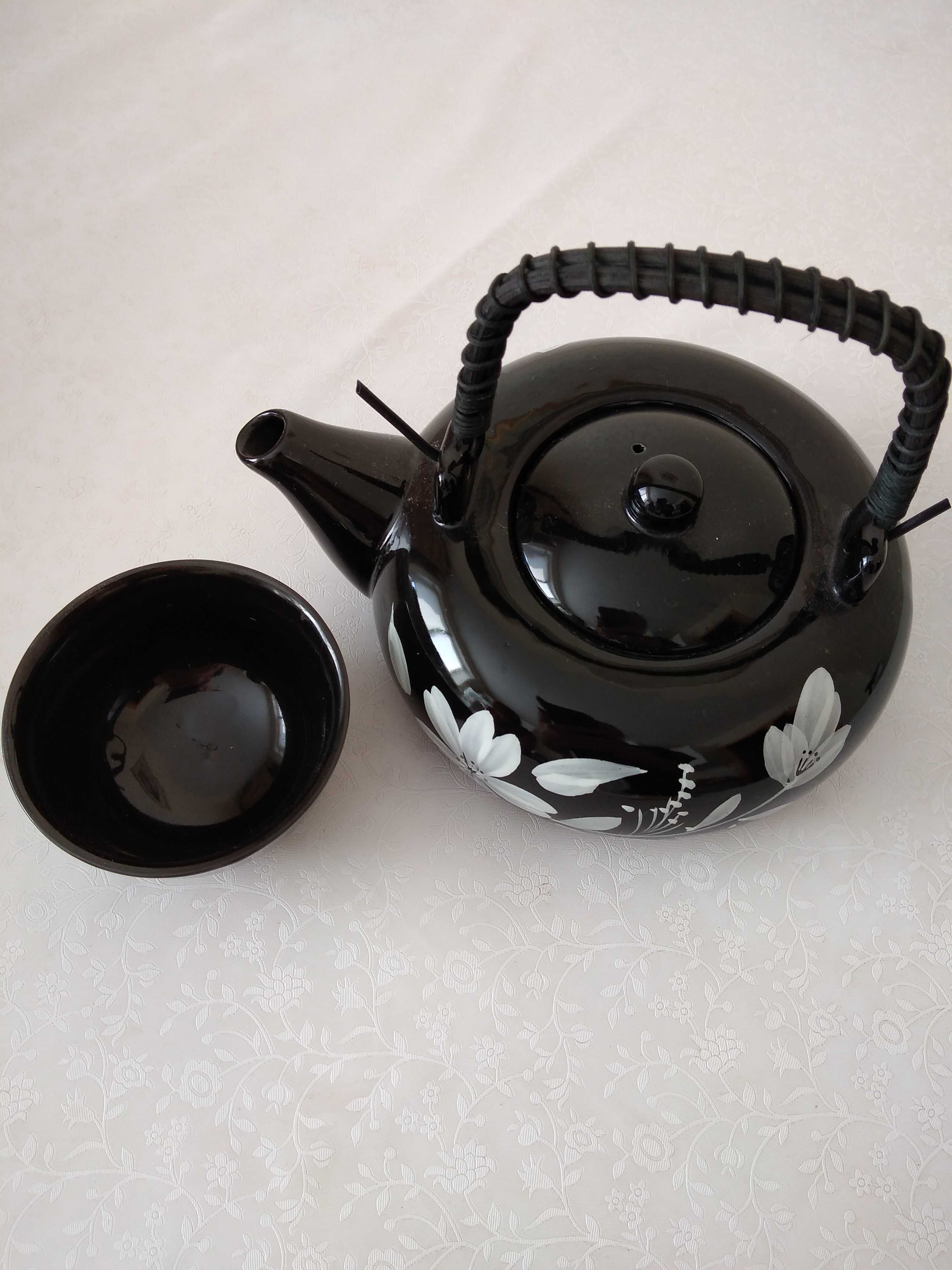 Чайник- заварник декоративный, емкость 600 мл, с чашкой