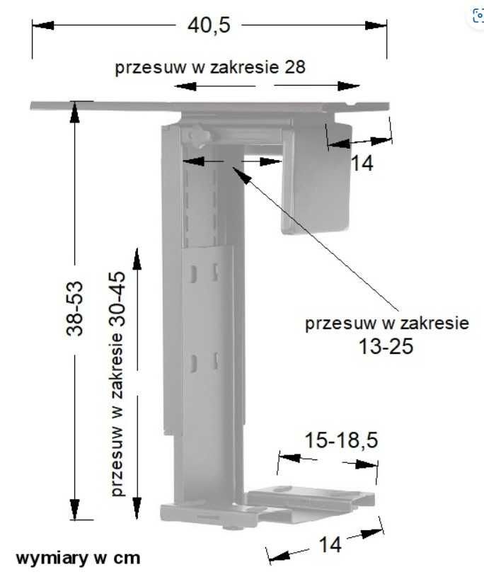 Uchwyt na PC jednostkę komputera Stema