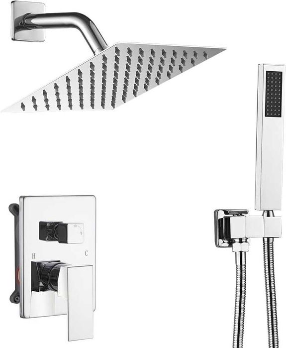 Хромована душова система з 8-дюймовою тропічною душовою лійкою