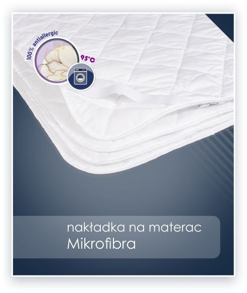 Nakładka ochronna AMZ MIKROFIBRA na materac 200x220cm Biały