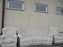 Stylowy Komplet Sofa i  2  Fotele  Chesterfield