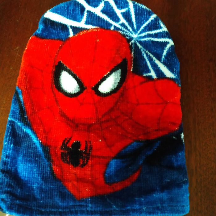 Мочалка рукавичка для купания MARVEL Spider Man 100% коттон, махра