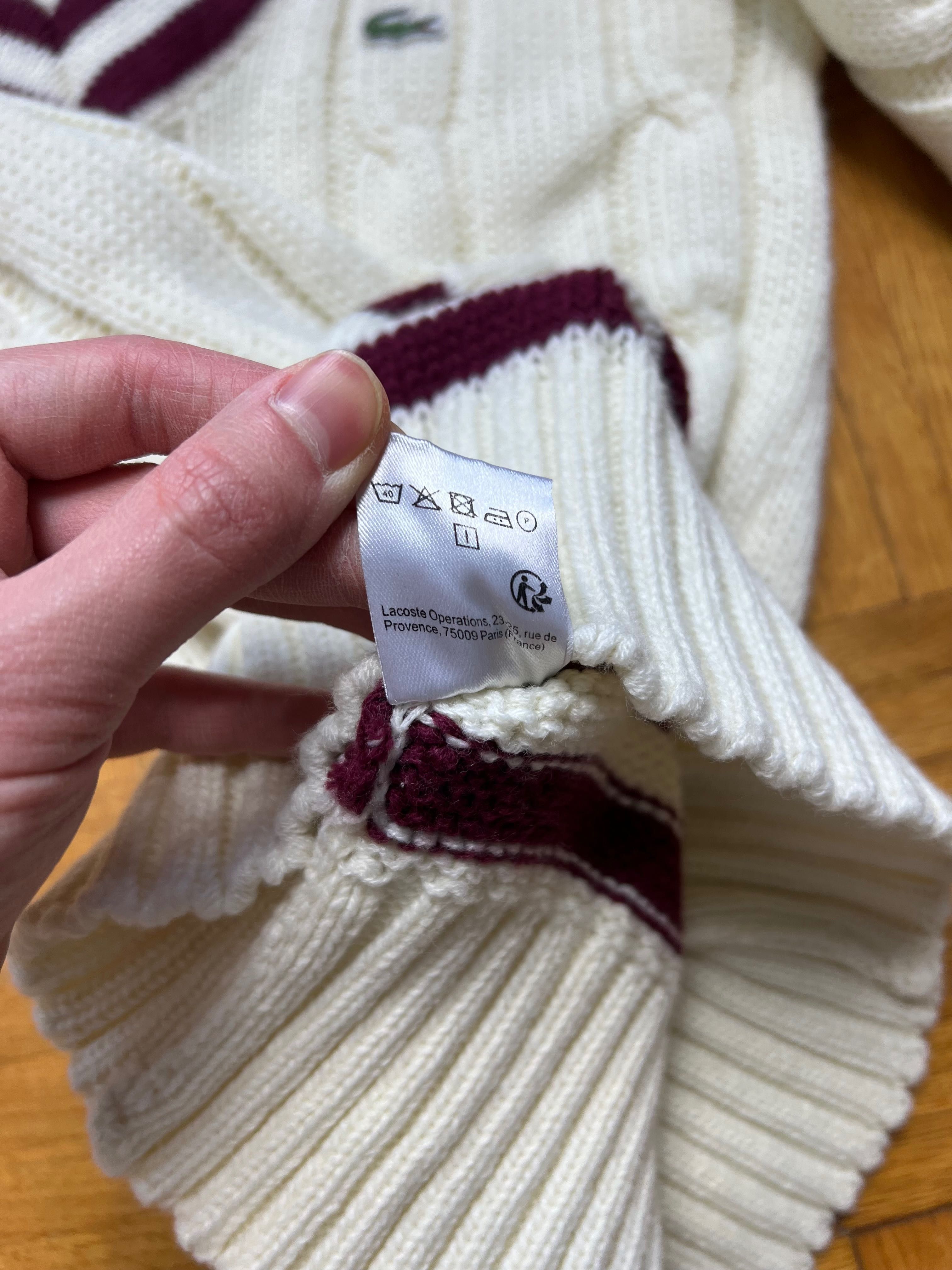 Sweter Warkocz Lacoste Small Logo