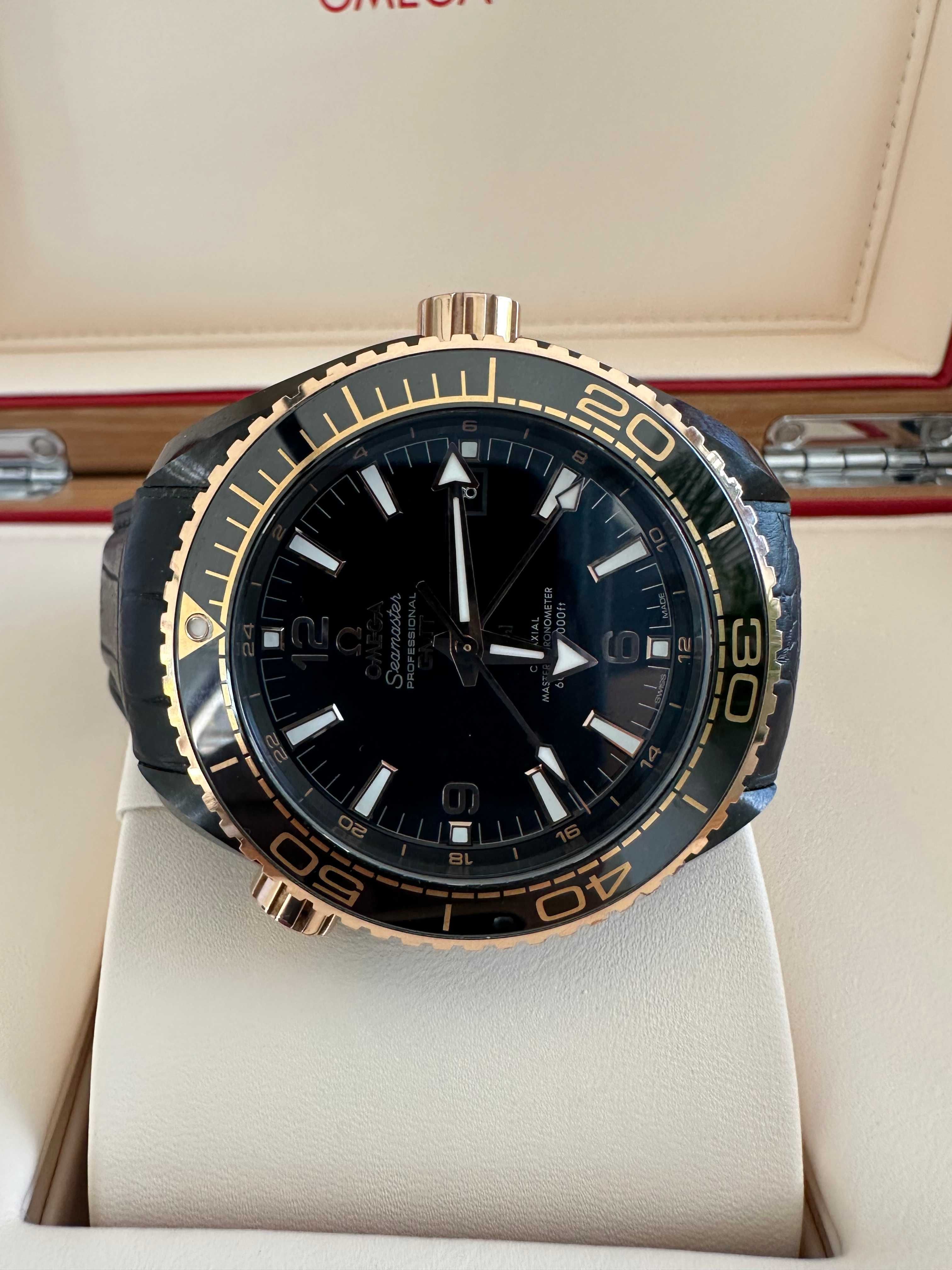 Omega Seamaster Planet Ocean Deep Black Złoto 18K