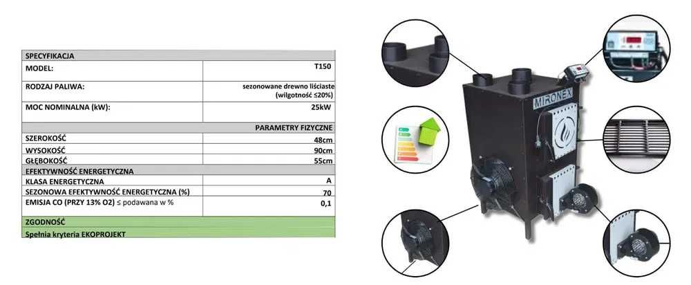 Piec nadmuchowy nowy 25kw ogrzeje 200m2! wysyłka w 24h eko produkt