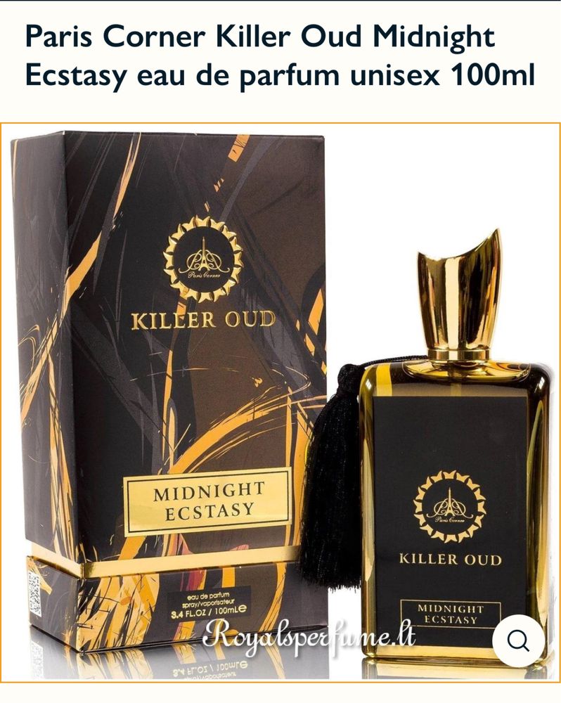 Perfume Paris Corner Killer Oud Midnight Ecstasy novo 100ml