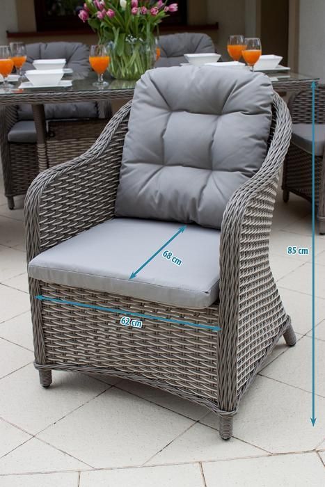 Zestaw obiadowy technorattan stół + 6 foteli