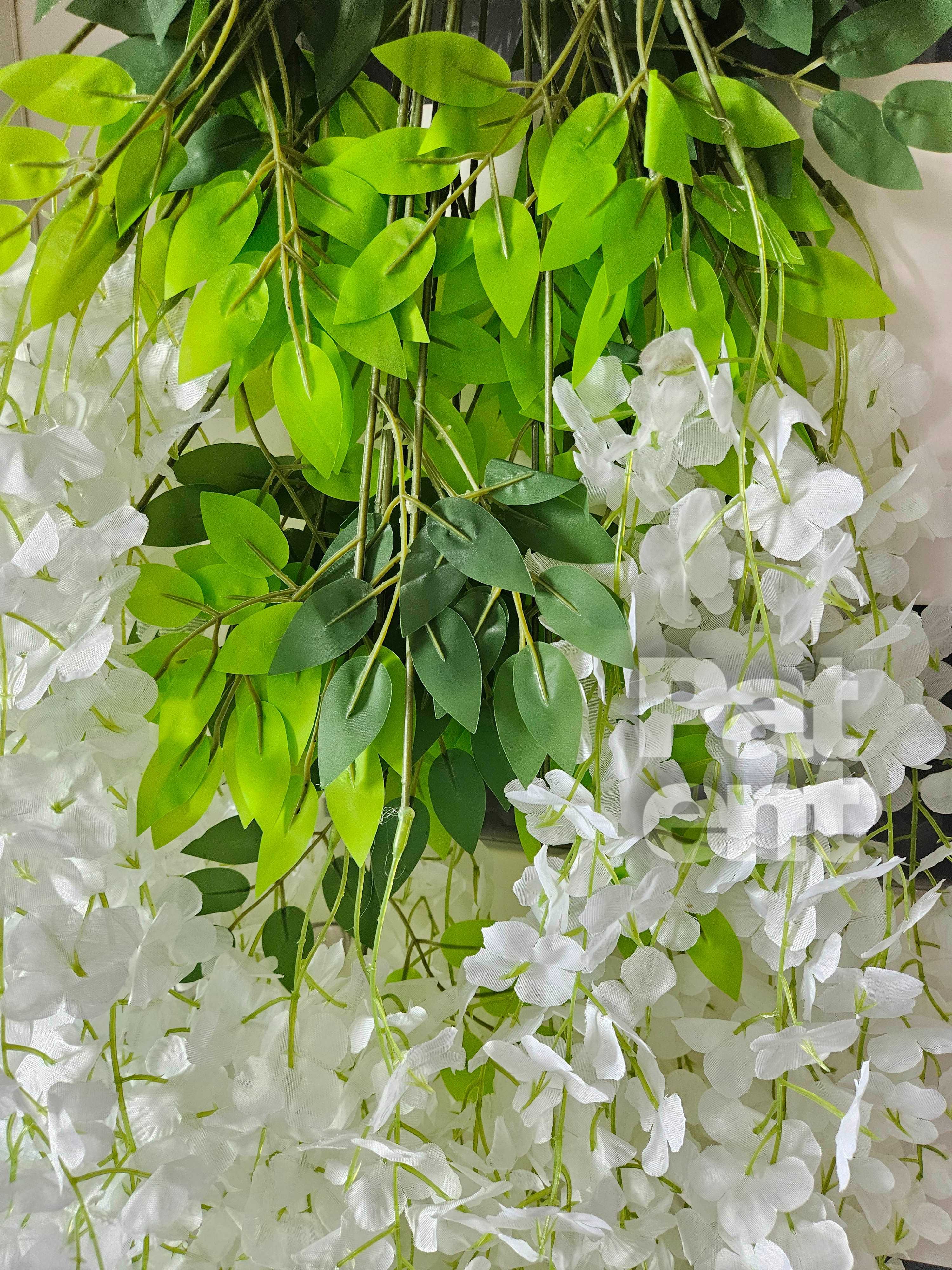 Wisteria biała jasna glicynia sztuczna girlanda dekoracja 12 sztuk