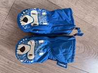 Rękawiczki zimowe z misiem, zamek i rzep (Decathlon, 3 lata)