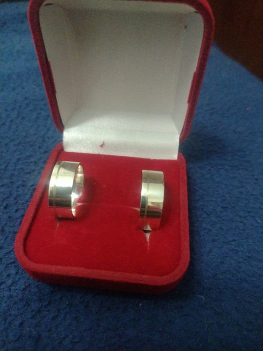 Par de alianças em prata 925