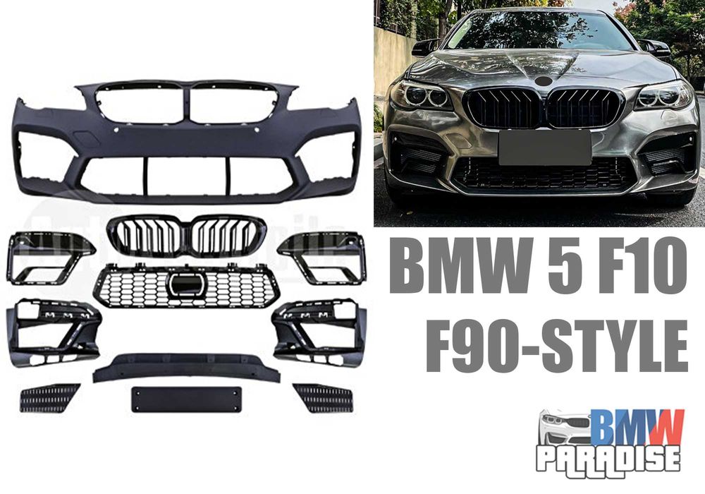 НАЛИЧИЕ ОДЕССА! Бампер передний BMW 5 F10 в стиле F90 (AutoTechteile)