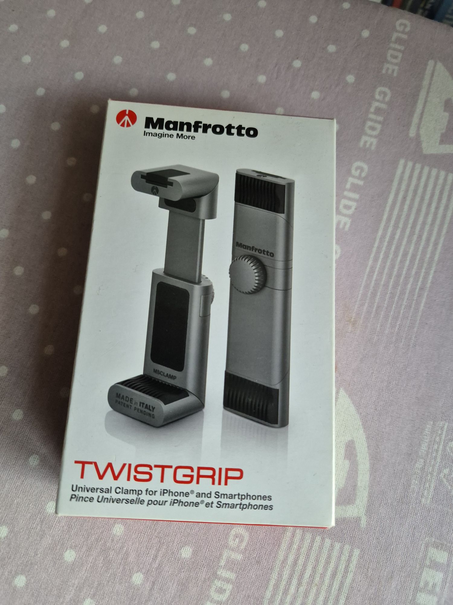 Manfrotto twist grip, uchwyt, klamra na telefon