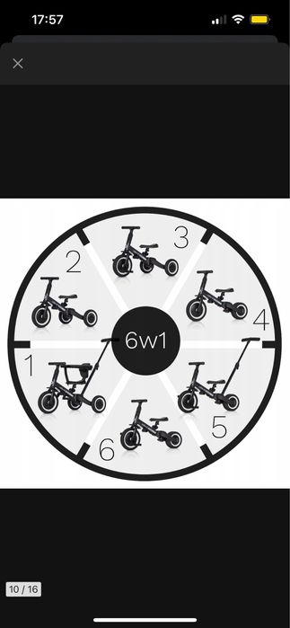 Rowerek dziecięcy 6w1