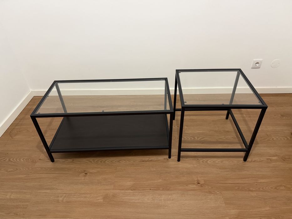 Mesa de encaixar tampo de vidro IKEA VITTSJO