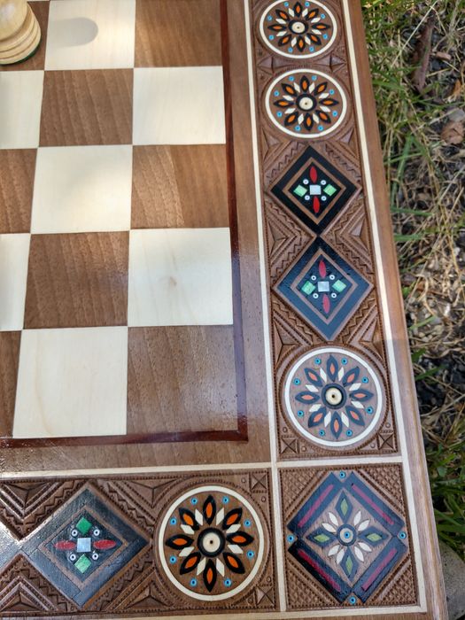 Шахи ручної роботи, трійка шашки, шахмати, нарди з дерева