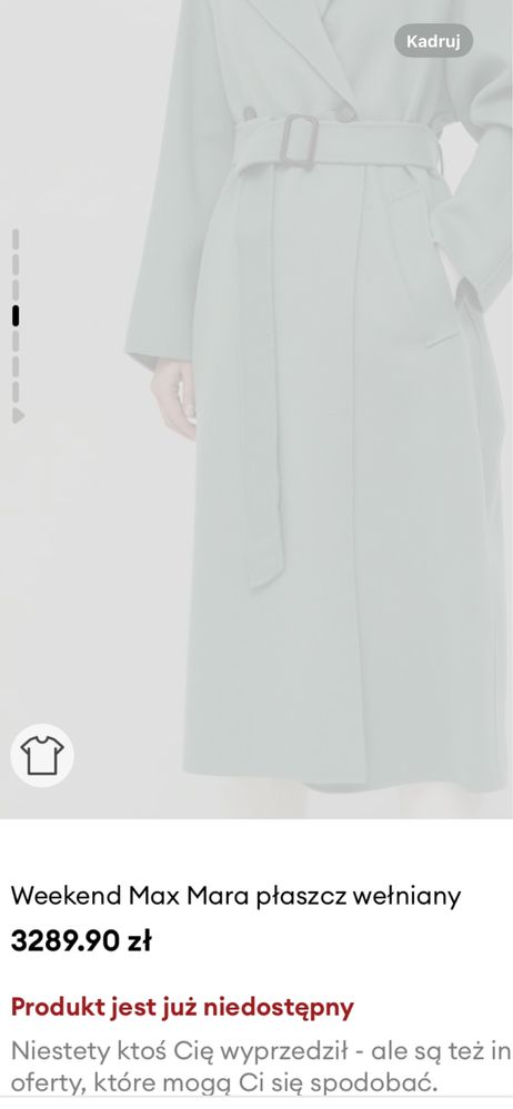 Max Mara Weekend plaszcz welniany