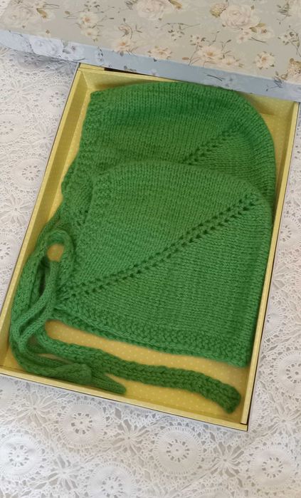 Family look чепчик шапка мама дочка шерсть