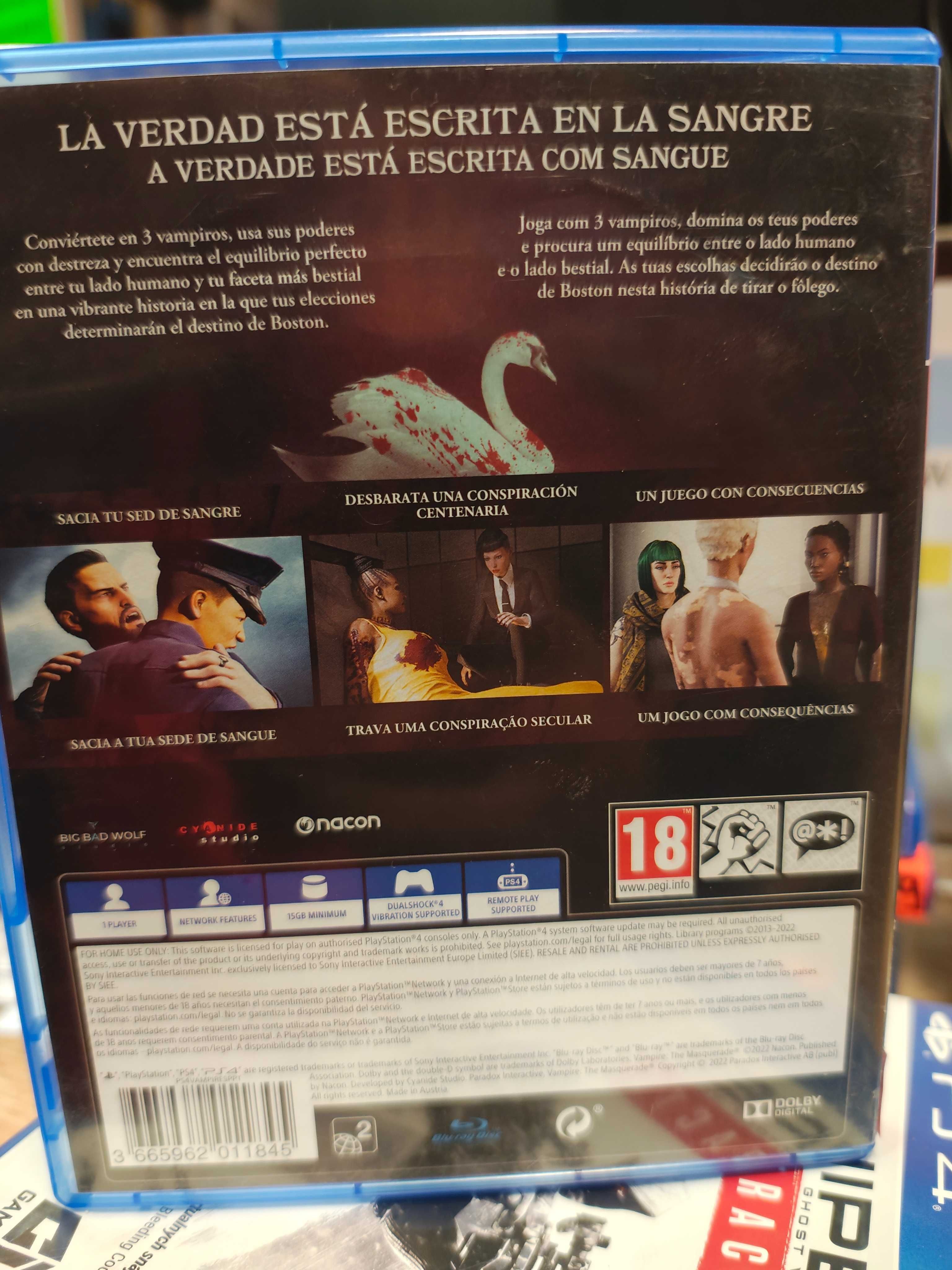 Vampire The Masquerade Swansong PlayStation 4 (PS4) PS5 SklepRetroWWA