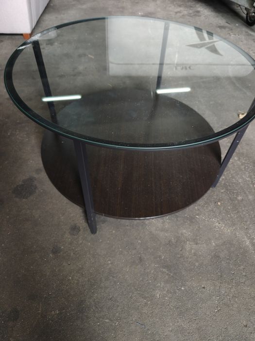 Mesa de centro tampo em vidro