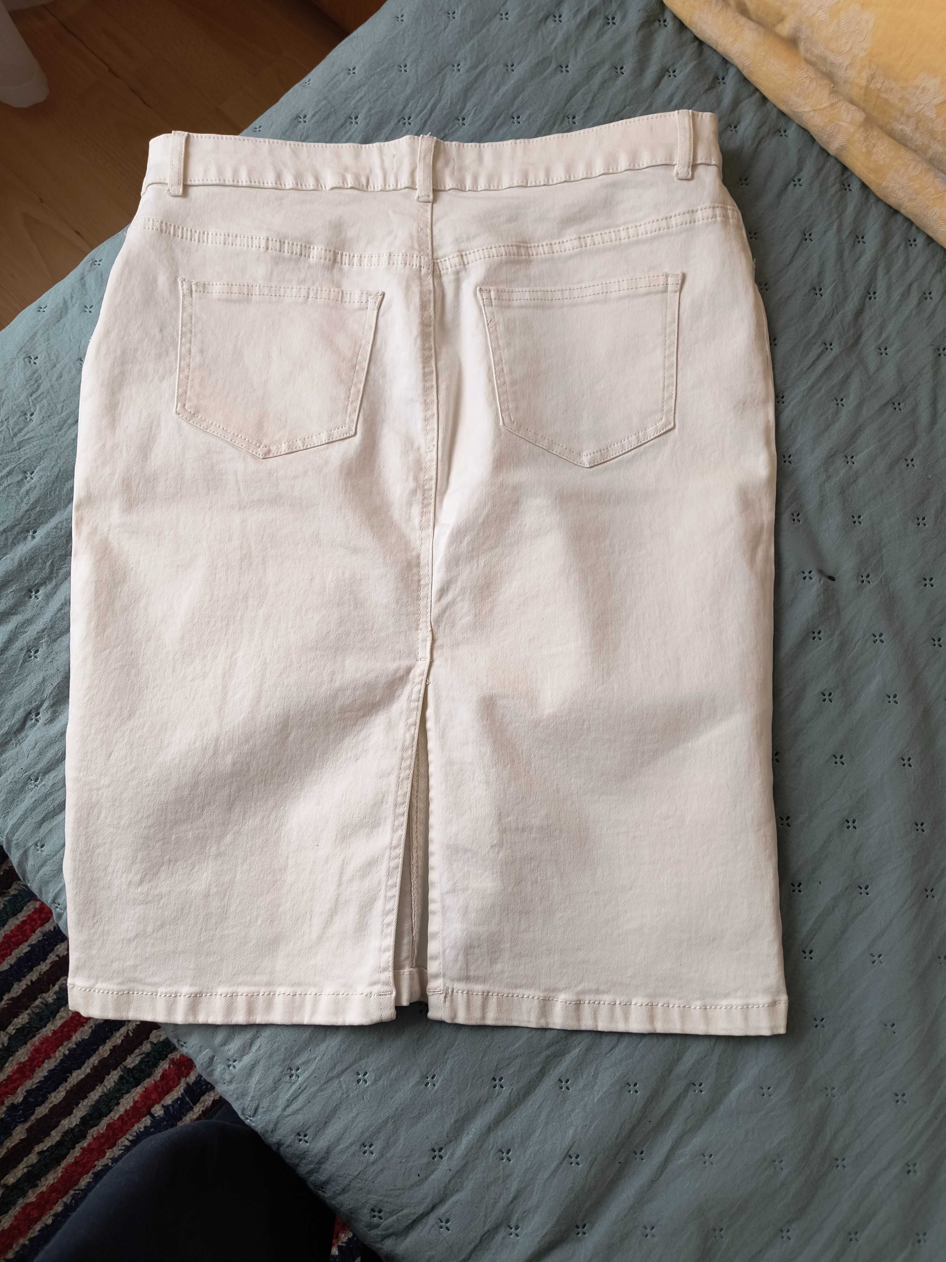 Spódnica jeans ecru r 16