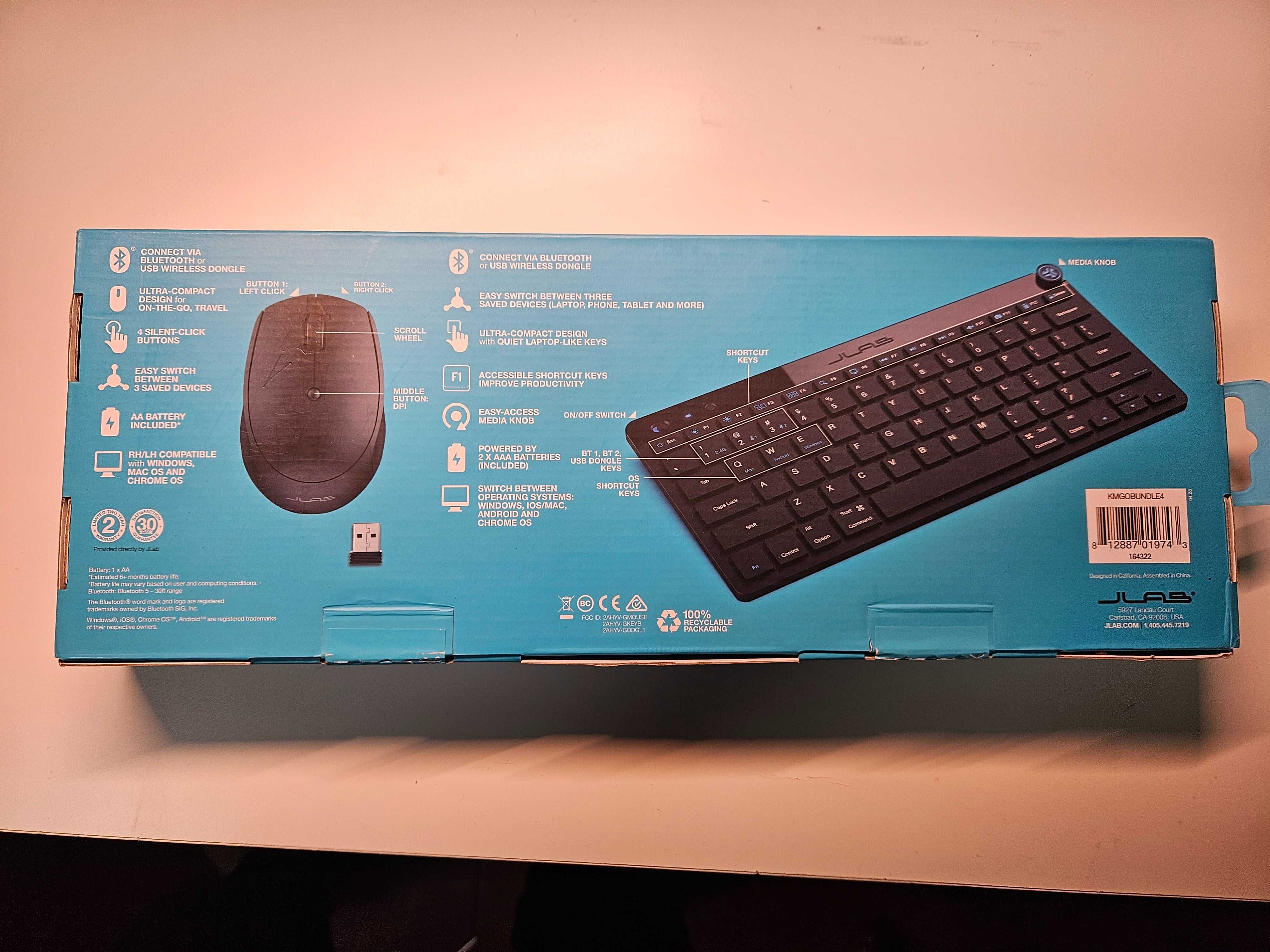 Teclado e Rato wireless JLAB (Selado)