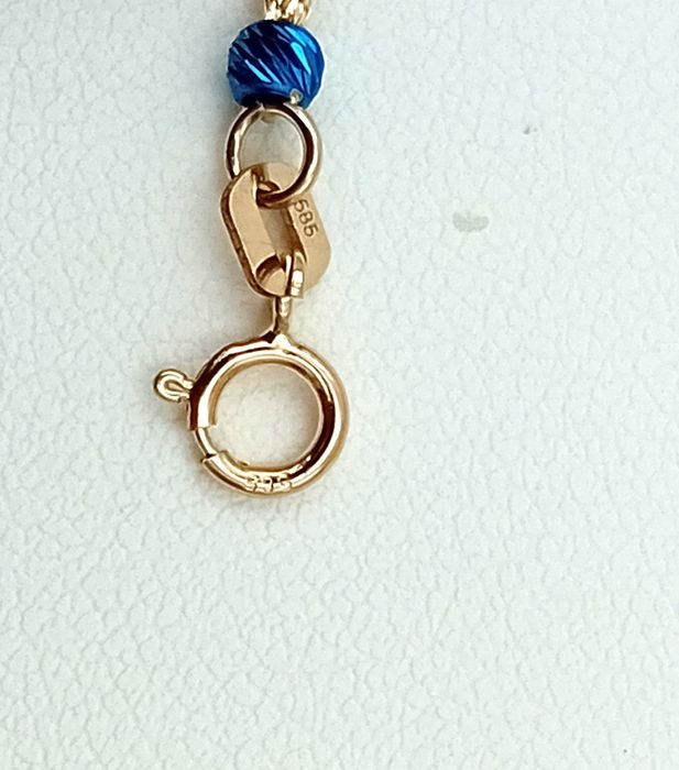 Złota Bransoletka podwójna próba585 KULKI Regulowana NOWA/Fajne Okazje