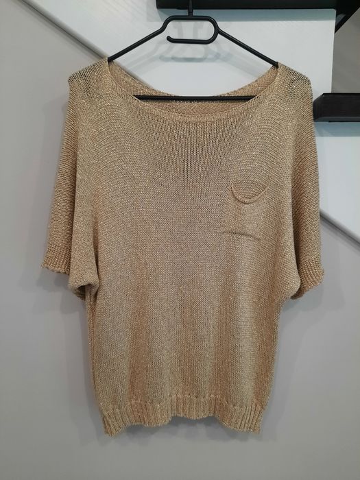 Śliczna bluzka włoska New colllection jakość premium złota nitka