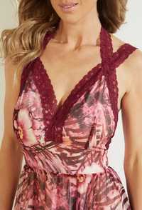 Sukienka Guess maxi print tropical roz 36
