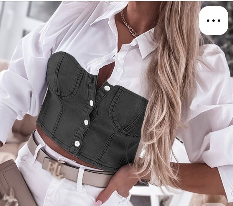 Bluzka z ciemnym gorsetem XL NOWA!