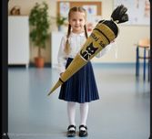 Personalizowana TYTA dla pierwszaka – ręcznie szyta, hand made róg