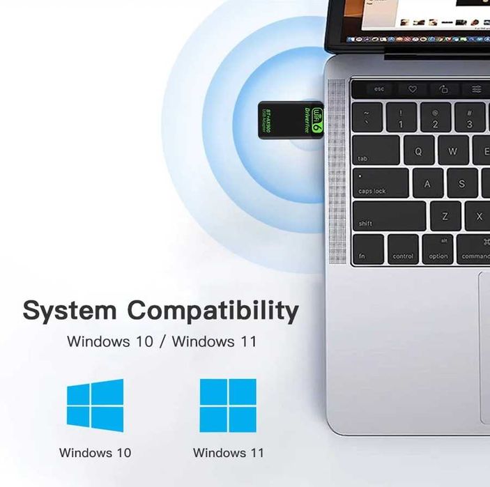 USB адаптер FENVI AX900 WiFi6 + Bluetooth 5.4, двохдіапазонний 2.4/5