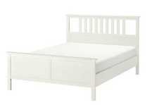 Ikea Hemnes 160x200 łóżko białe rama łóżka lite drewno + stelaż dno