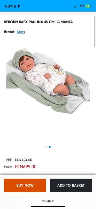 Oryginalny reborns malowany z sygnaturą!