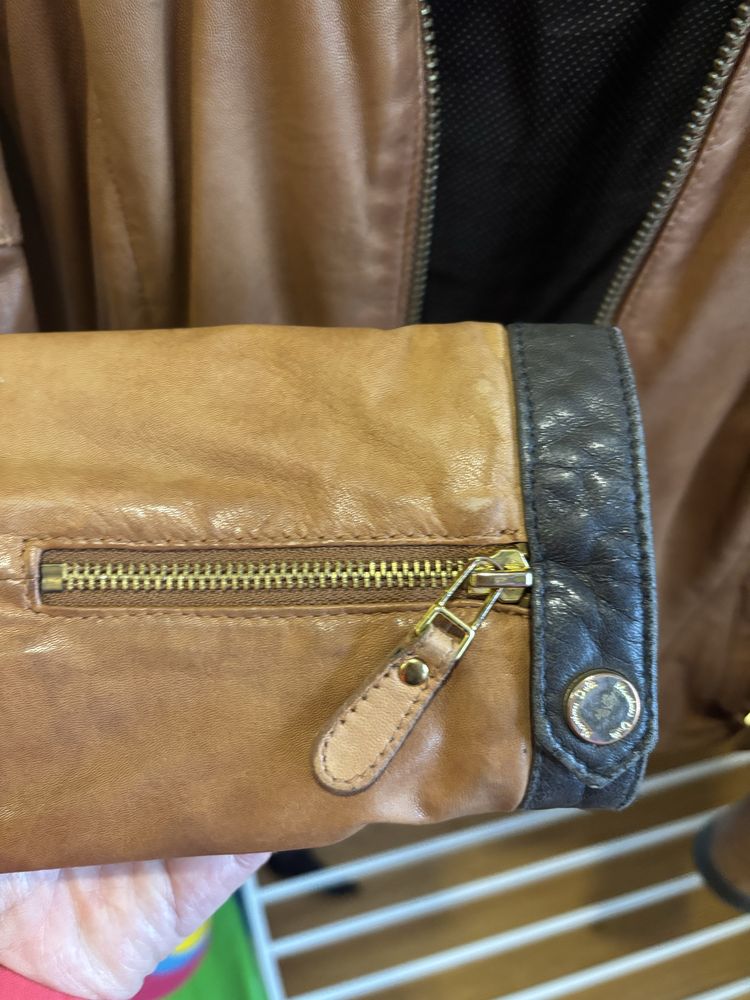 Casaco Senhora Pele - Massimo Dutti - Camel