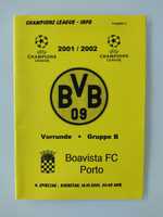 Programa Borussia Dortmund Boavista 2001 e 2002 liga campeões