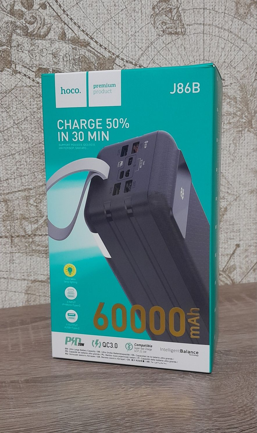 Універсальна Мобільна Батарея Power Bank Hoco J86B Electric 22.5W full