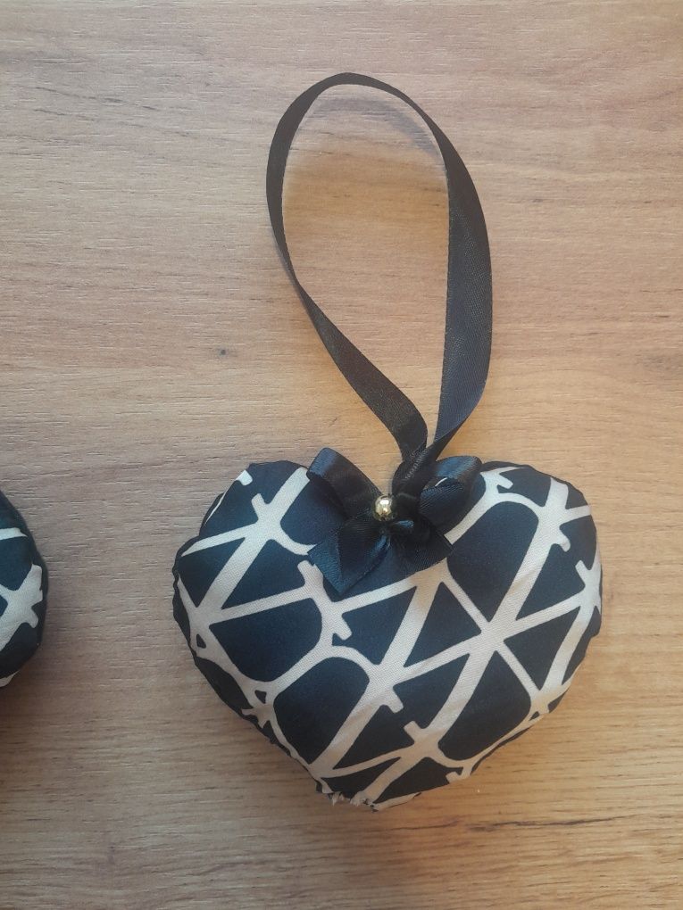 Nowa zawieszka na ścianę czarno złota Serduszko 12cm