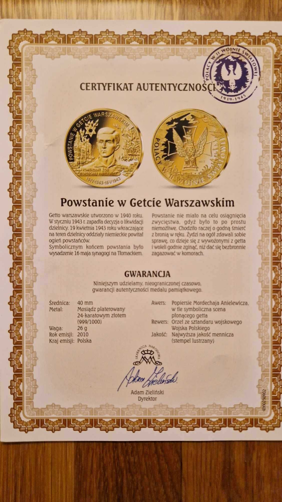 Numizmat z serii "Polacy w II wojnie światowej"
