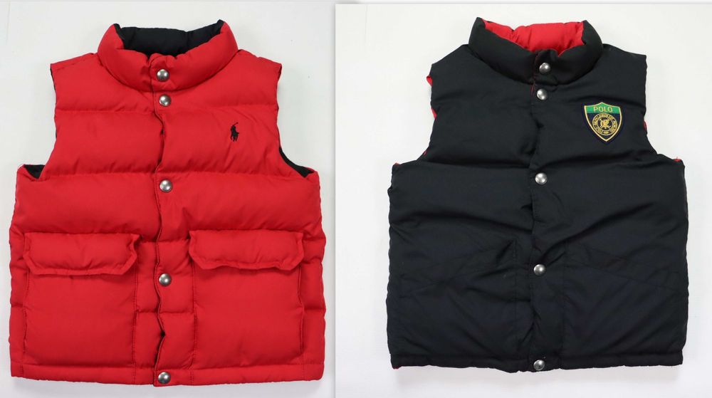 Ralph Lauren puchowy dwustronny bezrękawnik rozmiar 4t ( 3 lata )