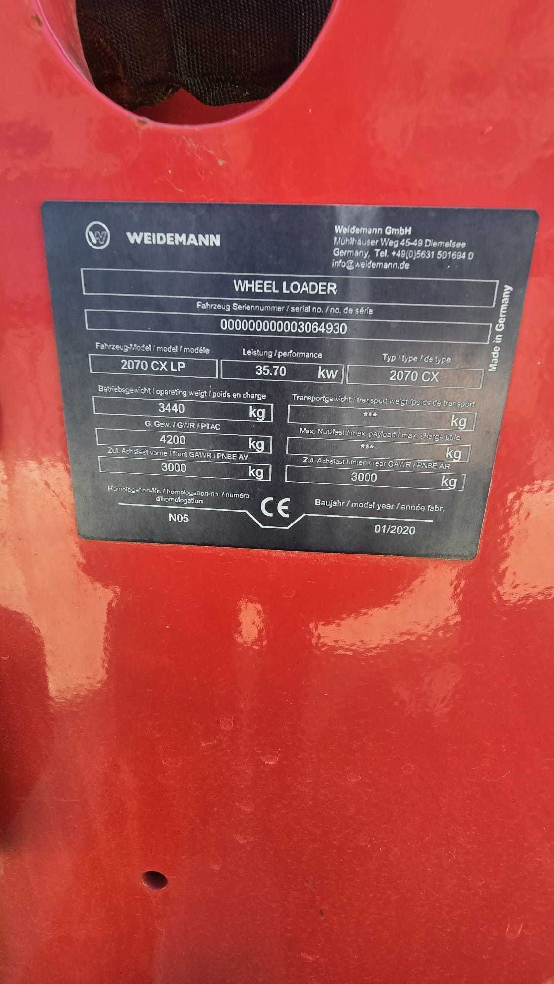 Ładowarka Weidemann 2070 CX (wacker Jcb Volvo Schaffer)