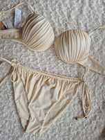 Kostium kąpielowy Calzedonia L 85B/80C/75D Coco white Shiny satin ecru