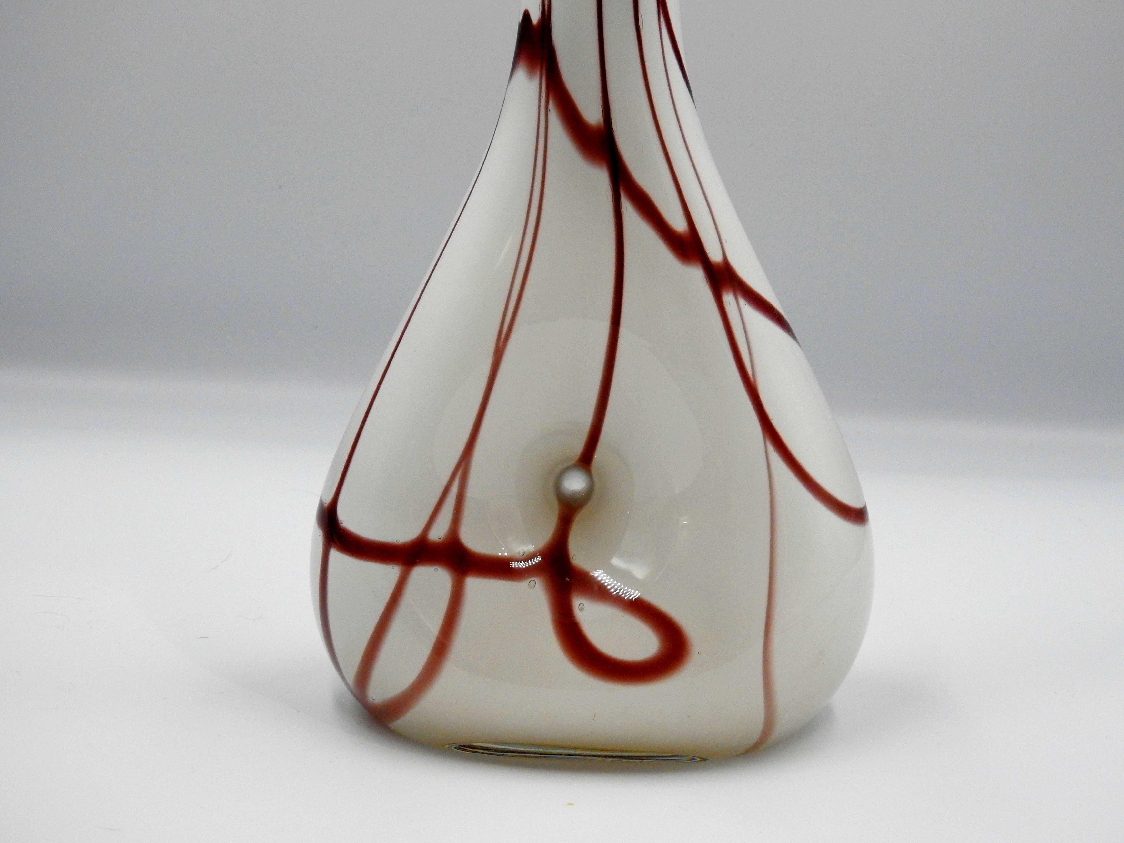 Piękny wazon szkło artystyczne barwione w masie Krosno