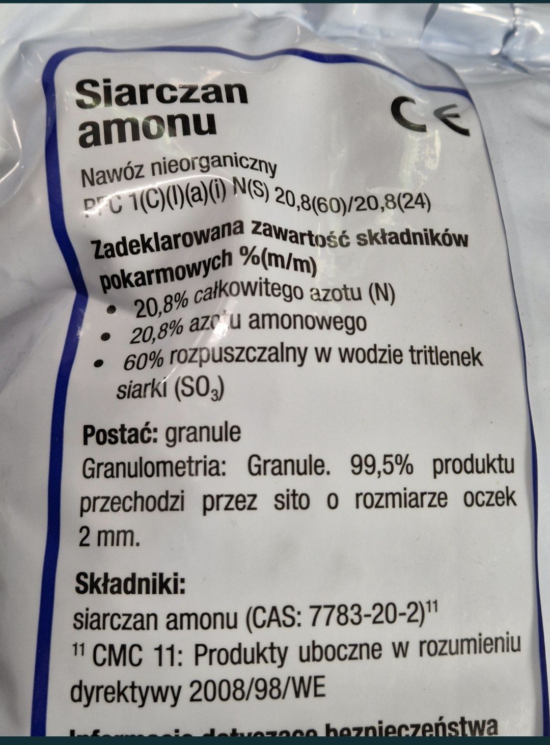 Siarczan amonu 5 kg nawóz zakwaszający glebę do borówek iglaków itp.