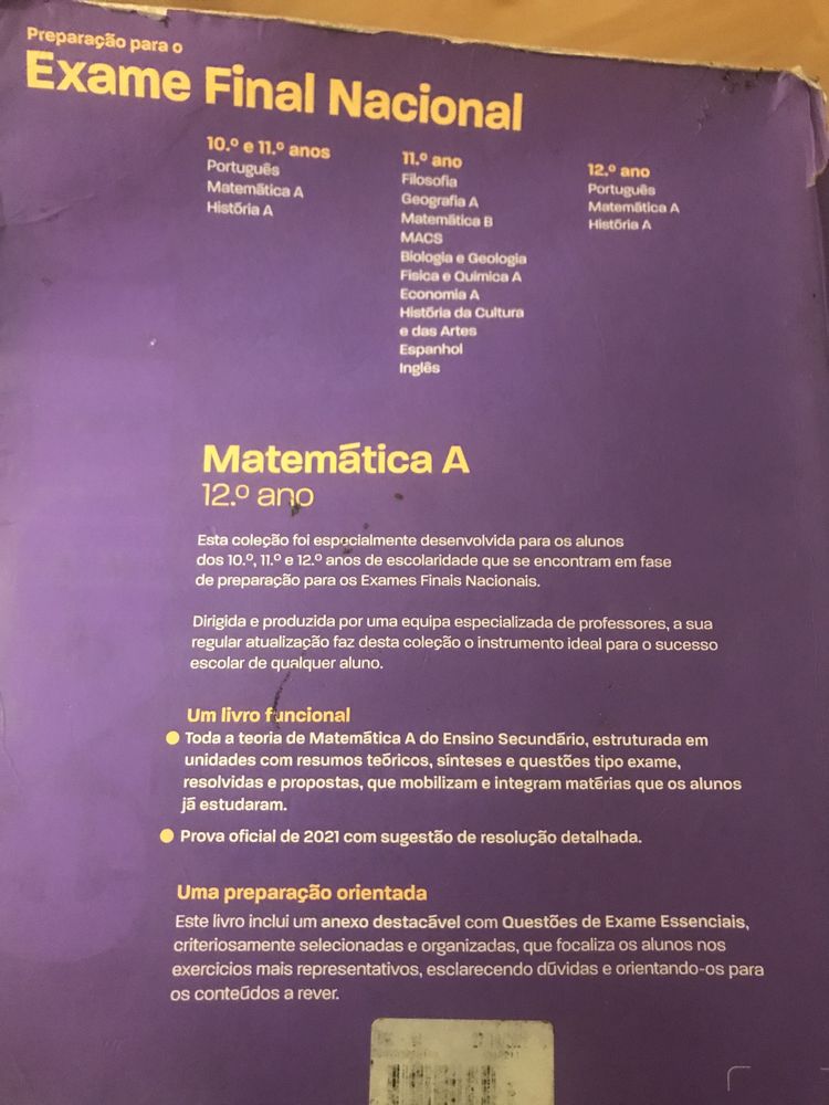 Livro Exame Matemática A 12ano