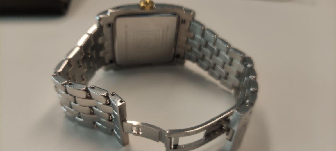 Męski Zegarek Pierre Cardin srebrny kwadratowa koperta bransoleta