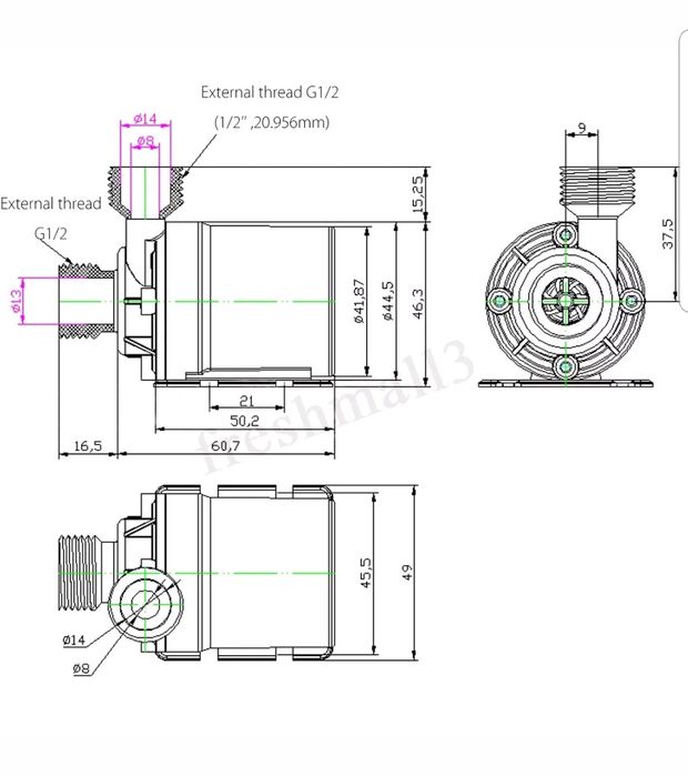 Bomba de agua 12v e 24v