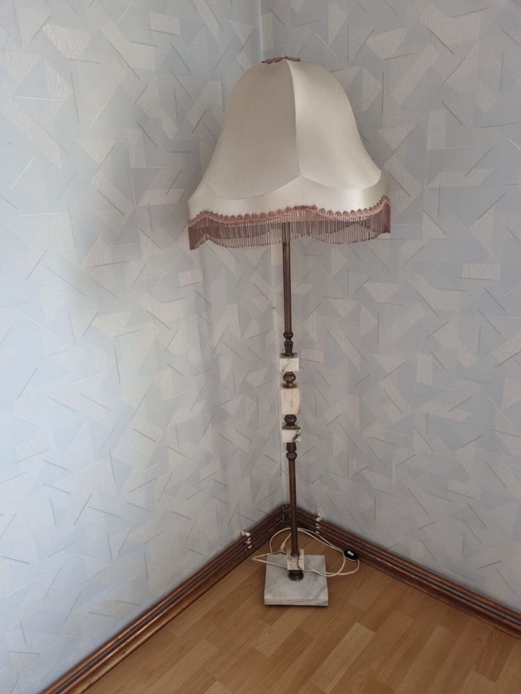 Lampka lampa mała duża komplet marmur antyk stara retro vintage abażur