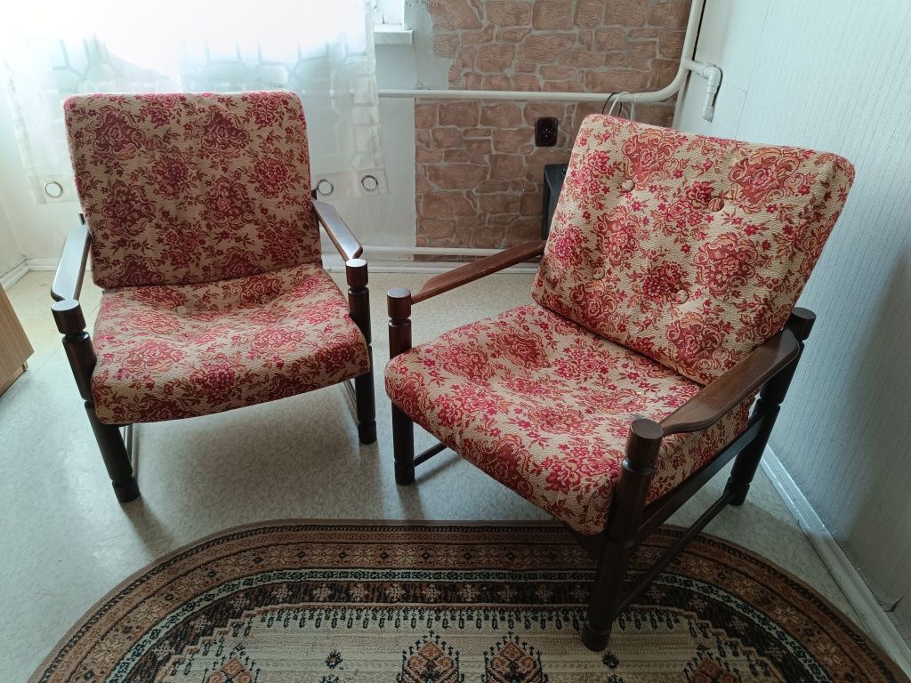 Fotele PRL vintage w bardzo ładnym stanie