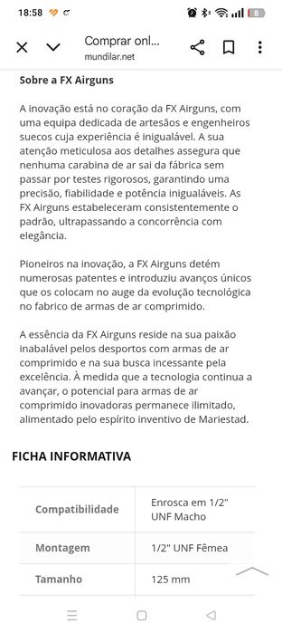 Moderador de ruido FX 1/2 UNF