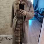 Соболь пальто шуба розмір L, XL не норкова